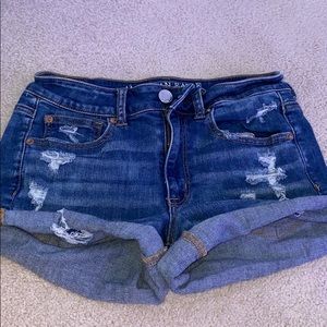 American eagle high rise jean shorts